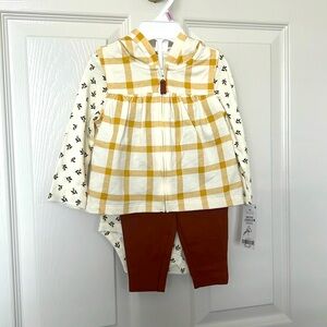 Carter's Baby Girls' 3 Piece Vest Little Jacket Set